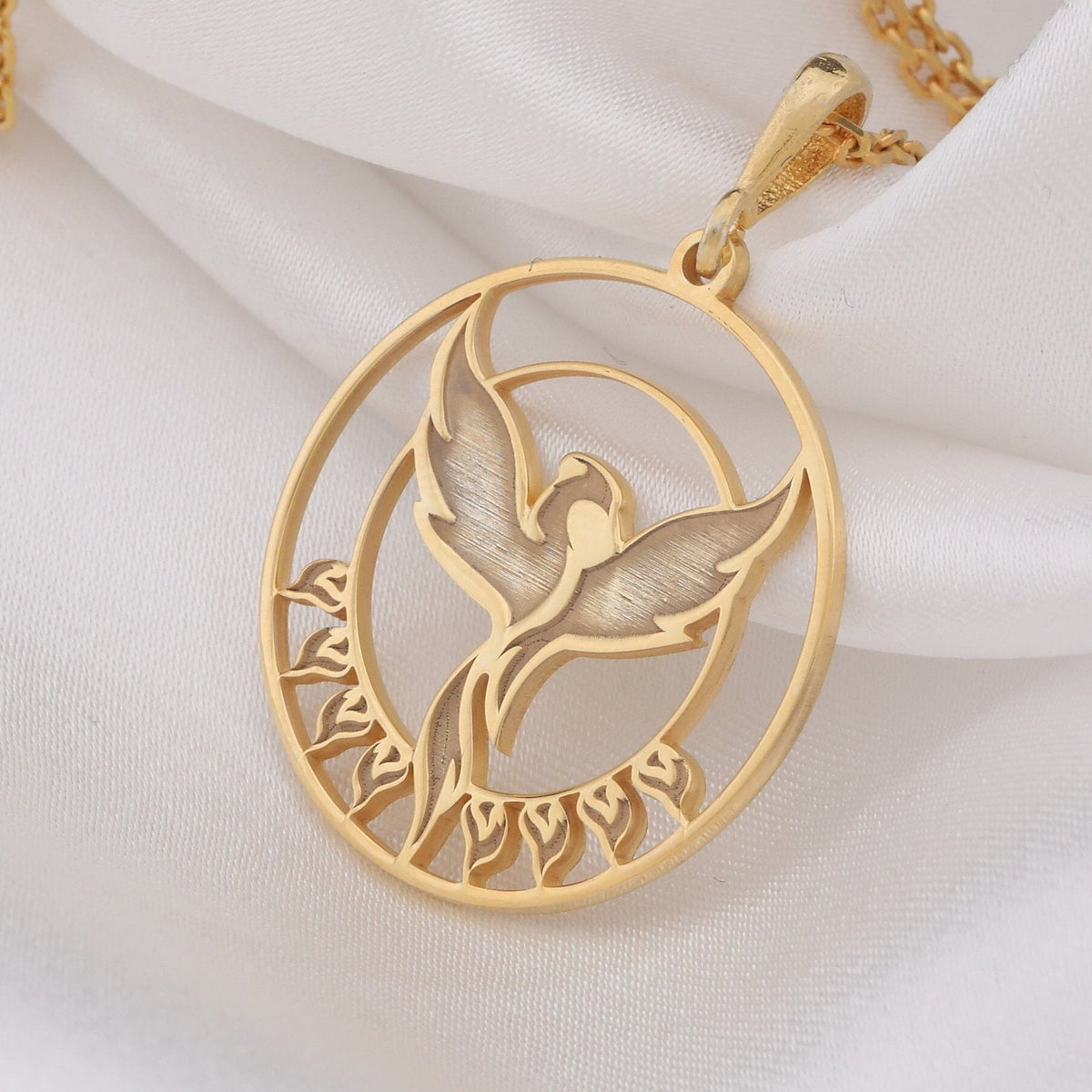 Phoenix Necklace: 14K Gold with phoenix necklace silver phoenix talisman amulet amulet - View 48