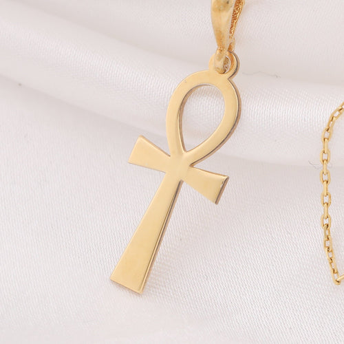 Ankh Necklace: 14K Gold with ankh necklace gold ankh talisman amulet collectible - View 48