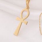 Ankh Necklace: 14K Gold with ankh necklace gold ankh talisman amulet collectible - View 48