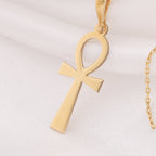 Ankh Necklace: 14K Gold with ankh necklace gold ankh talisman amulet collectible - View 48