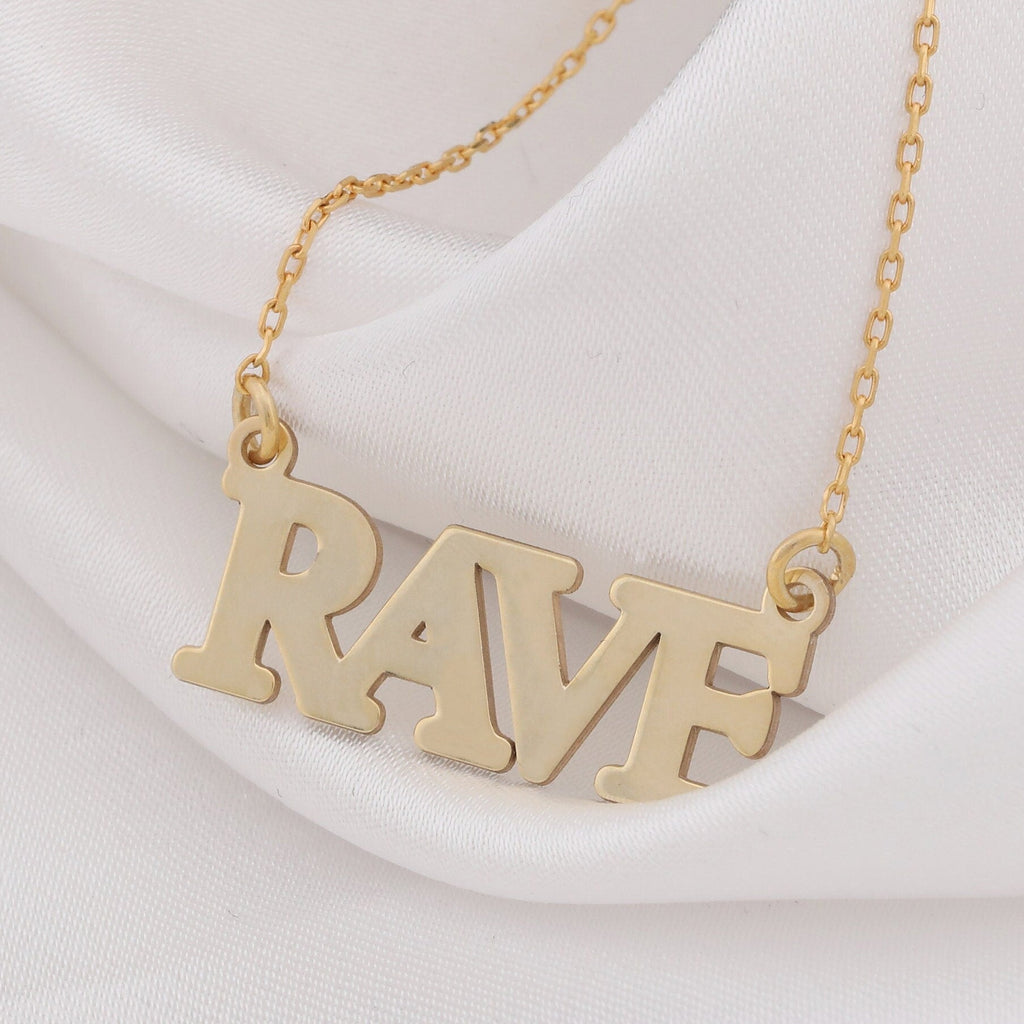 Rave Necklace: 14K Gold with rave necklace silver rave necklace talisman amulet amulet - View 153