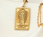 Temperance Pendant: 14K Gold Pouring Water, Balance Alchemy Charm, Tarot Card Jewelry - View 48