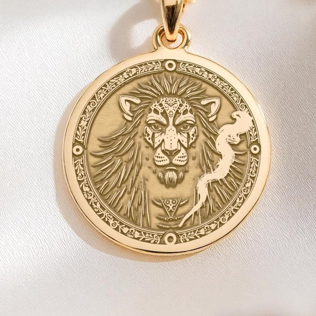 Tezcatlipoca Necklace: 14K Gold with tezcatlipoca pendant aztec god necklace amulet - View 48