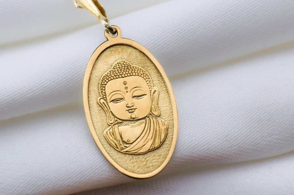 Buddha Necklace: 14K Gold with buddha jewelry gift buddha talisman amulet collectible - View 48