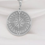 Compass Necklace: 14K Gold with compass pendant gold compass amulet talisman spiritual - View 200