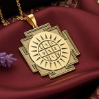 Surya Yantra Necklace: 14K Gold with surya yantra sun god amulet amulet talisman - View 48
