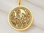 Krishna Radha Necklace: 14K Gold with real gold krishna solid gold krishna talisman - View 153
