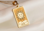 The Sun Tarot Pendant: 14K Gold with sun card rider waite major arcana occult talisman - View 153