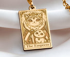 Empress Card Pendant: 14K Gold with mother necklace gift card mother major arcana - View 69