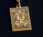 Ace of Queens Pendant: 14K Gold with pride charm necklace ace queens major arcana - View 48