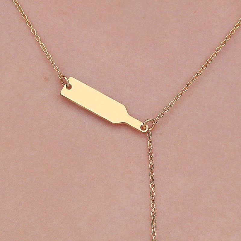 Wine Glass Necklace: 14K Gold with silver wine gift wine glass pendant amulet talisman - View 48