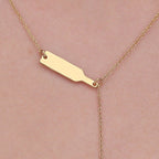 Wine Glass Necklace: 14K Gold with silver wine gift wine glass pendant amulet talisman - View 48