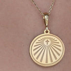 Cross Emblem Necklace: 14K Gold with crux emblem tau cross talisman amulet collectible - View 48
