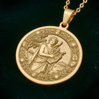 Apollo Necklace: 14K Gold God of Sun & Music Pendant - View 2