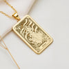 Aries Necklace: 14K Gold Tarot Card Astrology Pendant - View 2