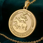 Bremen Musicians Necklace: 14K Gold Grimm Fairy Tale Pendant - View 3