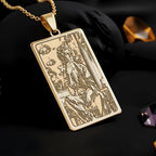 Pop Art David Pendant: 14K Gold Michelangelo Necklace - View 2