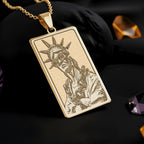 14K Gold Statue of Liberty Necklace: NYC Urban Art Pendant - View 2
