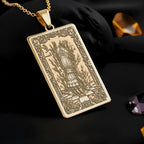 Gauntlet of Power Necklace: 14K Gold Fantasy Artifact, Gamer Strength Pendant - View 2