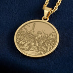 Nutcracker Pendant Necklace: 14K Gold, Ballet Dancer Coin, Christmas Jewelry - View 2