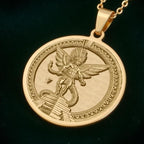 Huitzilopochtli Necklace: 14K Gold Aztec Sun God, Warrior Protection Amulet - View 2