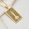 Pisces Necklace: 14K Gold Astrology Tarot Card Pendant - View 2