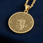 Hera 14K Gold Pendant Necklace: Personalise Queen of the Gods Coin, Greek Jewelry - View 2