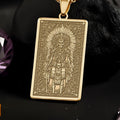 Mictlantecuhtli Necklace: 14K Gold, Aztec Death God, Gothic Occult Jewelry - View 2