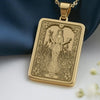 Virgo Necklace: 14K Gold Tarot Card Astrology Pendant - View 2