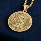 Swan Family Necklace: 14K Gold, Mother and Child Pendant, Maternal Love Jewelry - View 2
