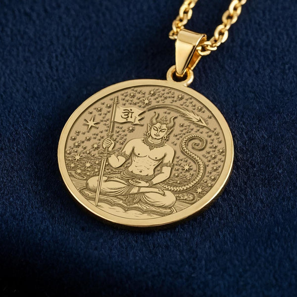 Ketu Pendant Necklace: 14K Gold Personalized Vedic Node Charm, Astrology Jewelry - View 2