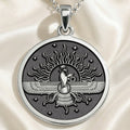 Ahura Mazda Faravahar Pendant Pendants 925 925 Sterling Silver winged figure sunburst pendant necklace
