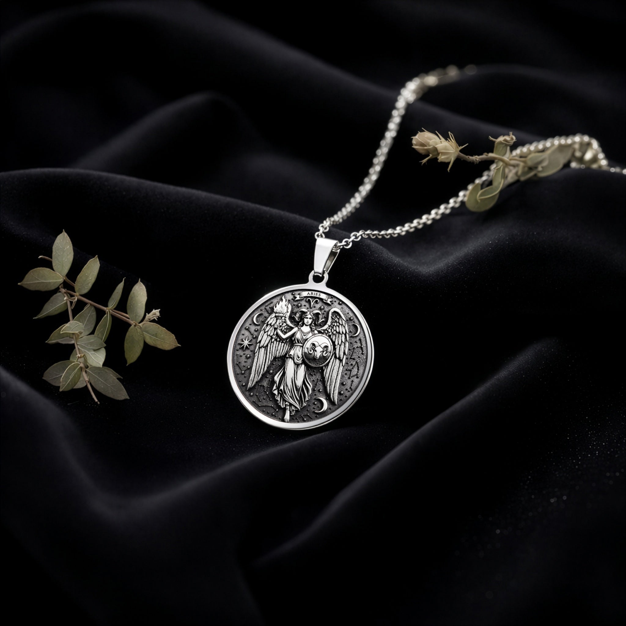 Aries Ram Zodiac Pendant | Silver & Plated Options - Astrological Sign Birthdate Jewelry