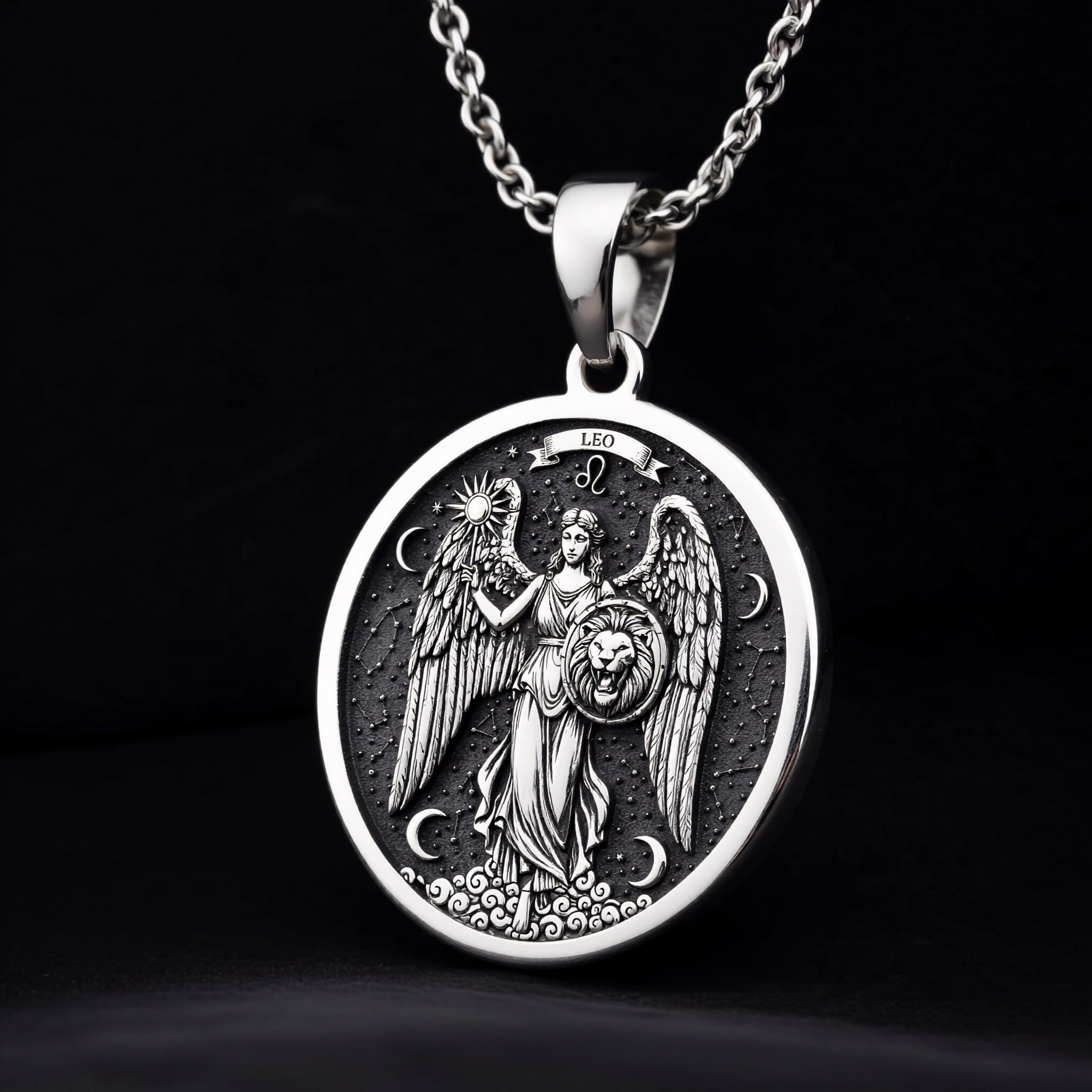 Leo Zodiac Sign Pendant | Silver & Plated Options - Astrological Sign Birthdate Jewelry