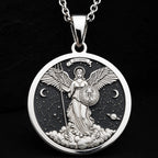 Scorpio Angel Zodiac Amulet Pendant | Silver & Plated Options - Astrological Sign Birthdate Jewelry