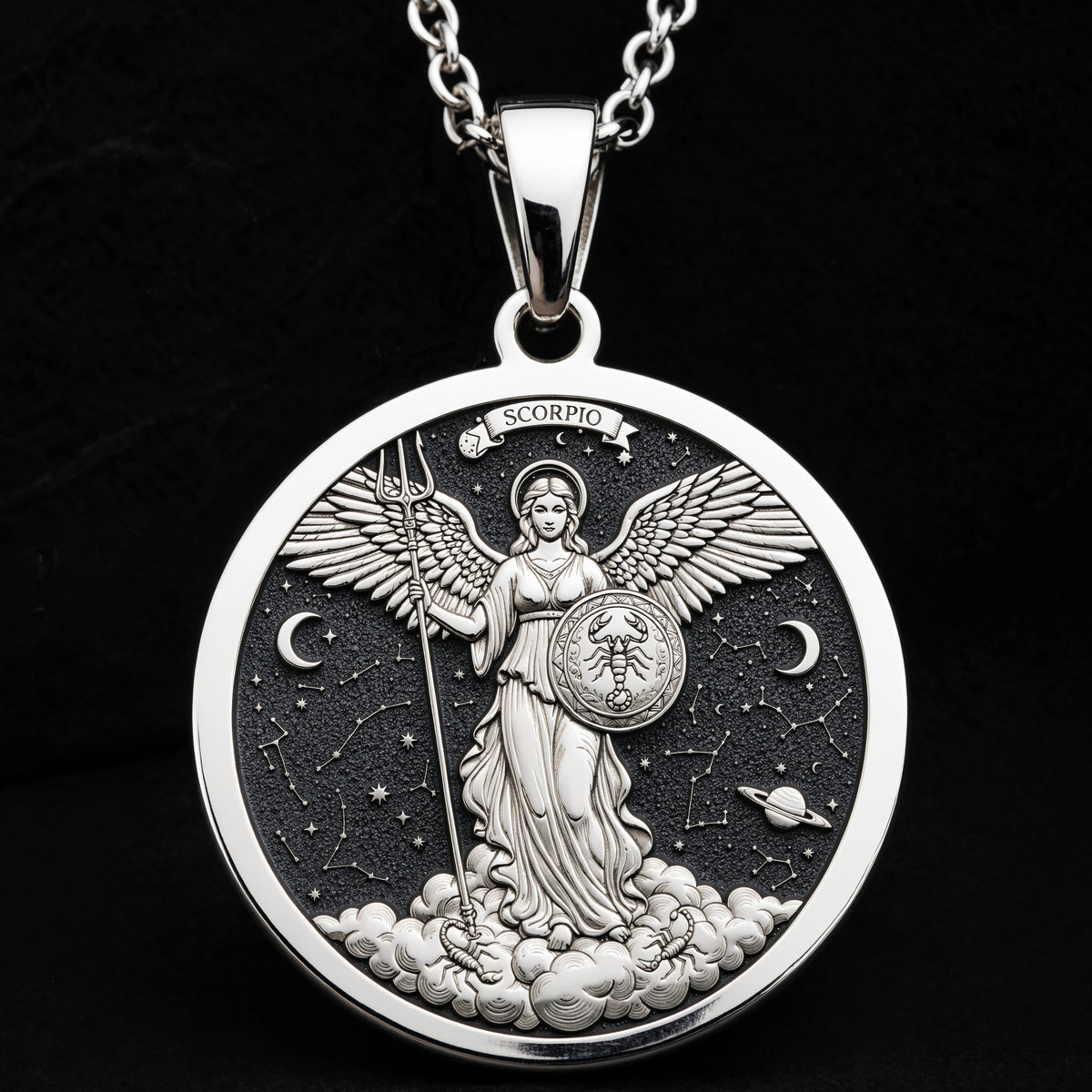 sterling silver necklace Scorpio Angel Zodiac Horoscope | & Options - Astrological Sign Celestial Energy zodiac