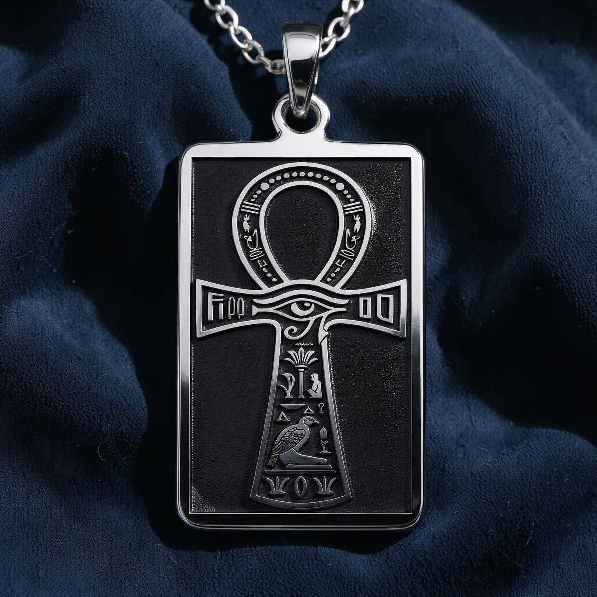 Ankh Tarot Pendant Necklace: 14K Gold, Eye of Horus Amulet, Egyptian Life Symbol - View 48