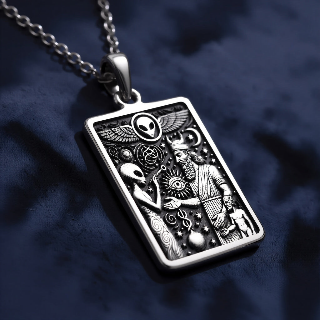 Anunnaki Alien Necklace - 925 Sterling Silver