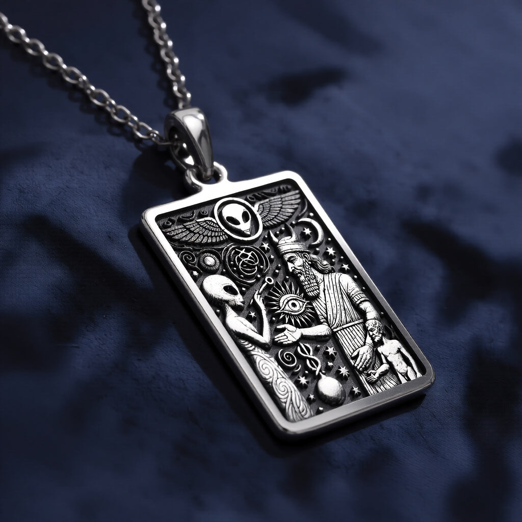 Anunnaki Alien Necklace - 925 Sterling Silver