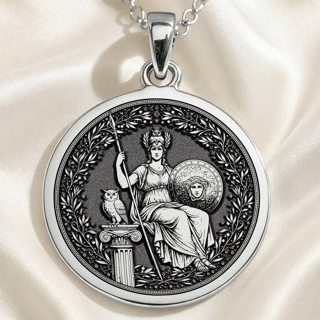 Athena Wisdom Medallion Pendant Pendants None