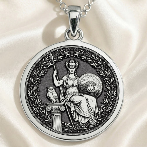 Athena Wisdom Medallion Pendant Pendants None