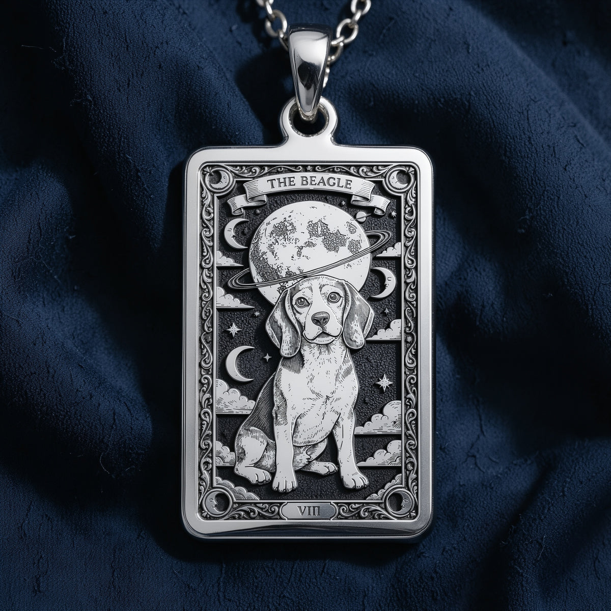 Beagle Tarot Dog Lover Medallion - 925 Sterling Silver