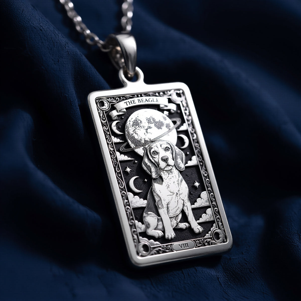 Beagle Tarot Dog Lover Medallion - 925 Sterling Silver