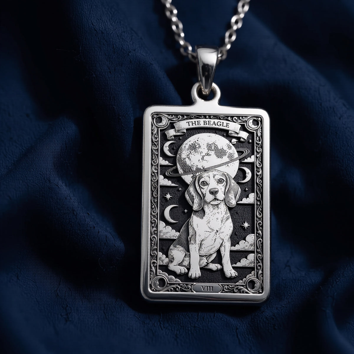 Beagle Tarot Dog Lover Medallion - 925 Sterling Silver