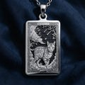 Bengal Cat Paw Print Charm Necklace - 925 Sterling Silver