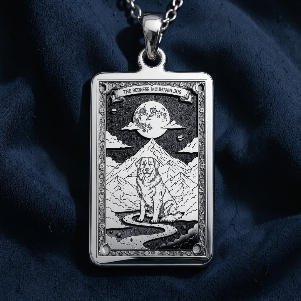 Bernese Mountain Dog Pendant - 925 Sterling Silver