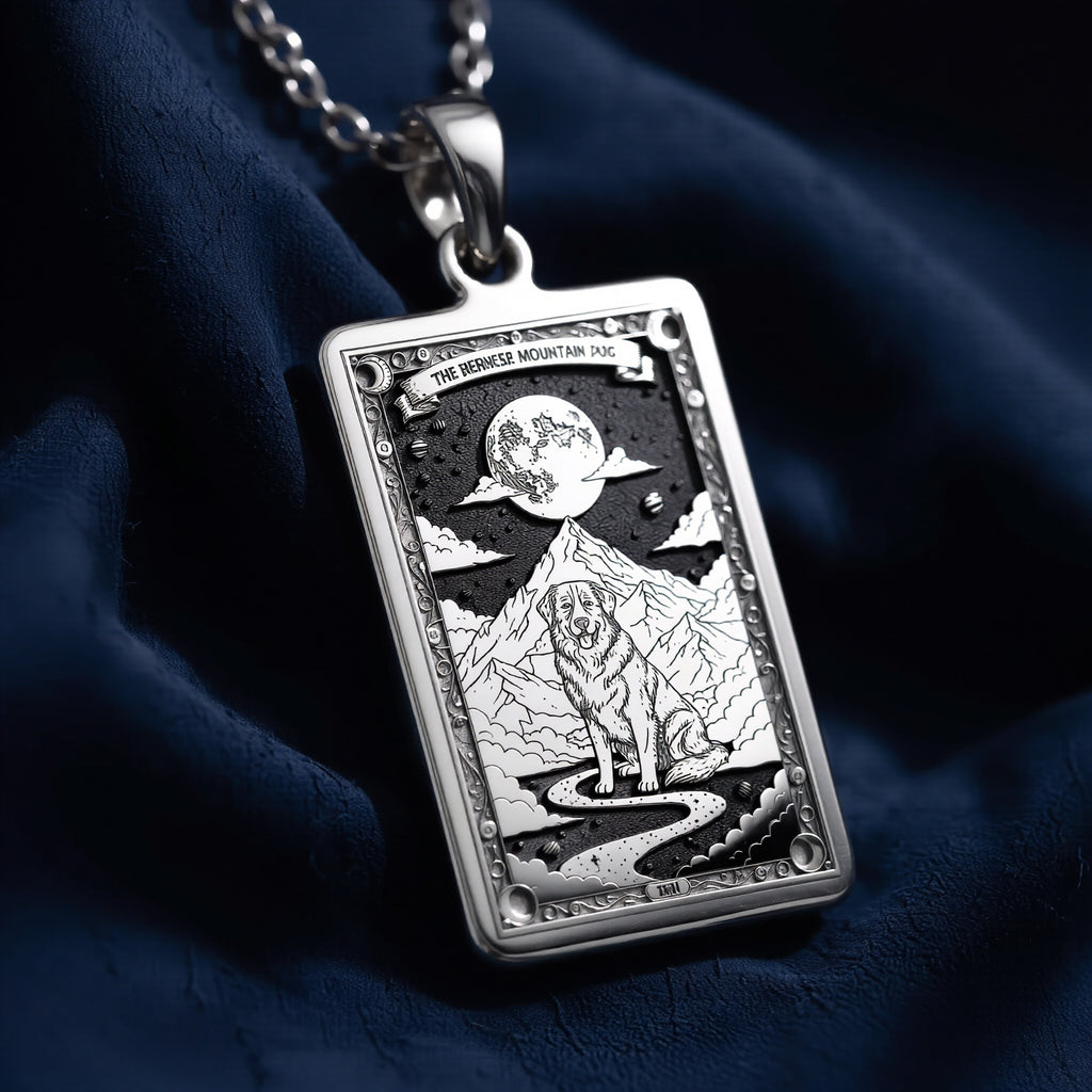 Bernese Mountain Dog Pendant - 925 Sterling Silver