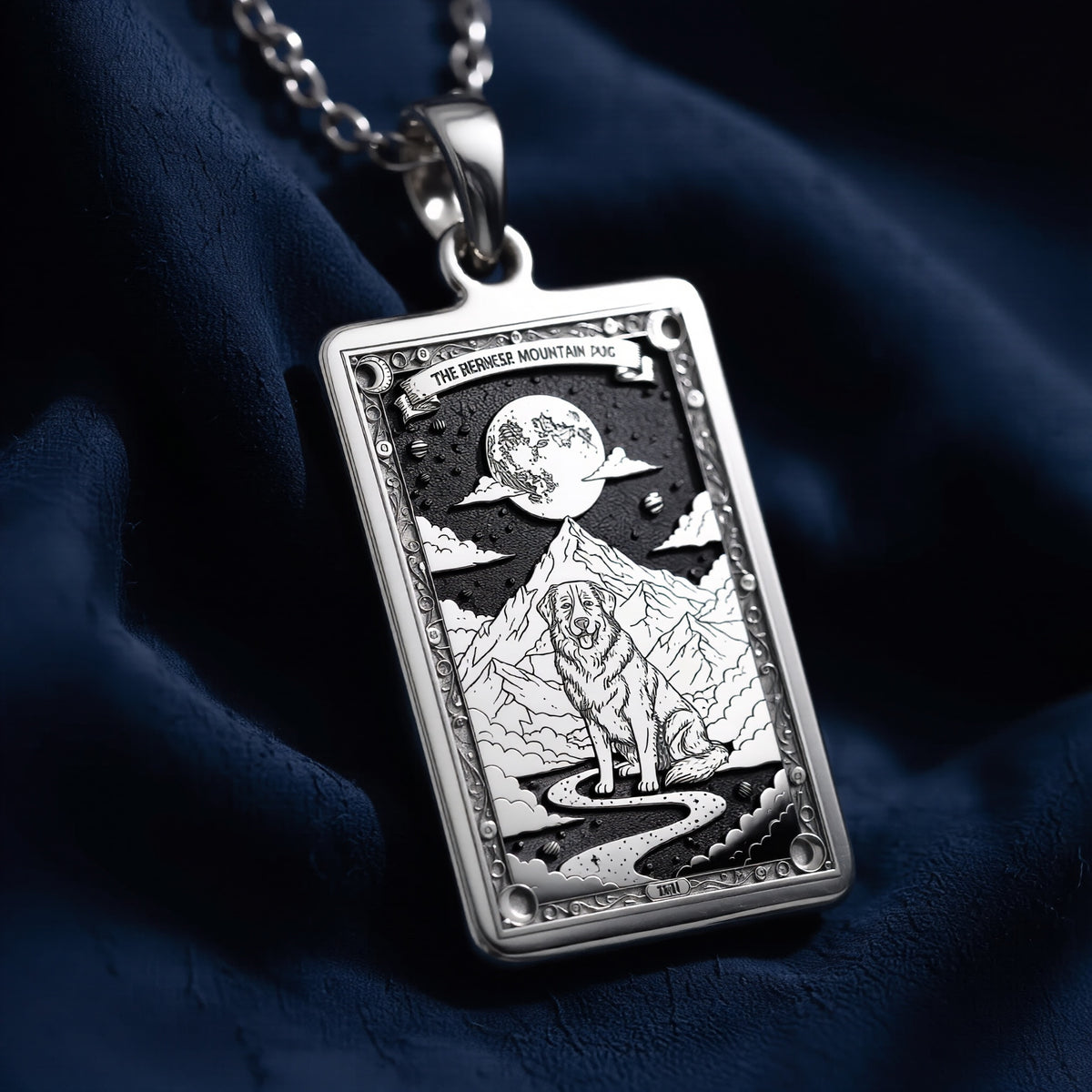 Bernese Mountain Dog Pendant - 925 Sterling Silver
