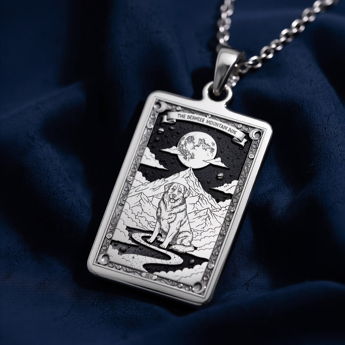 Bernese Mountain Dog Pendant - 925 Sterling Silver