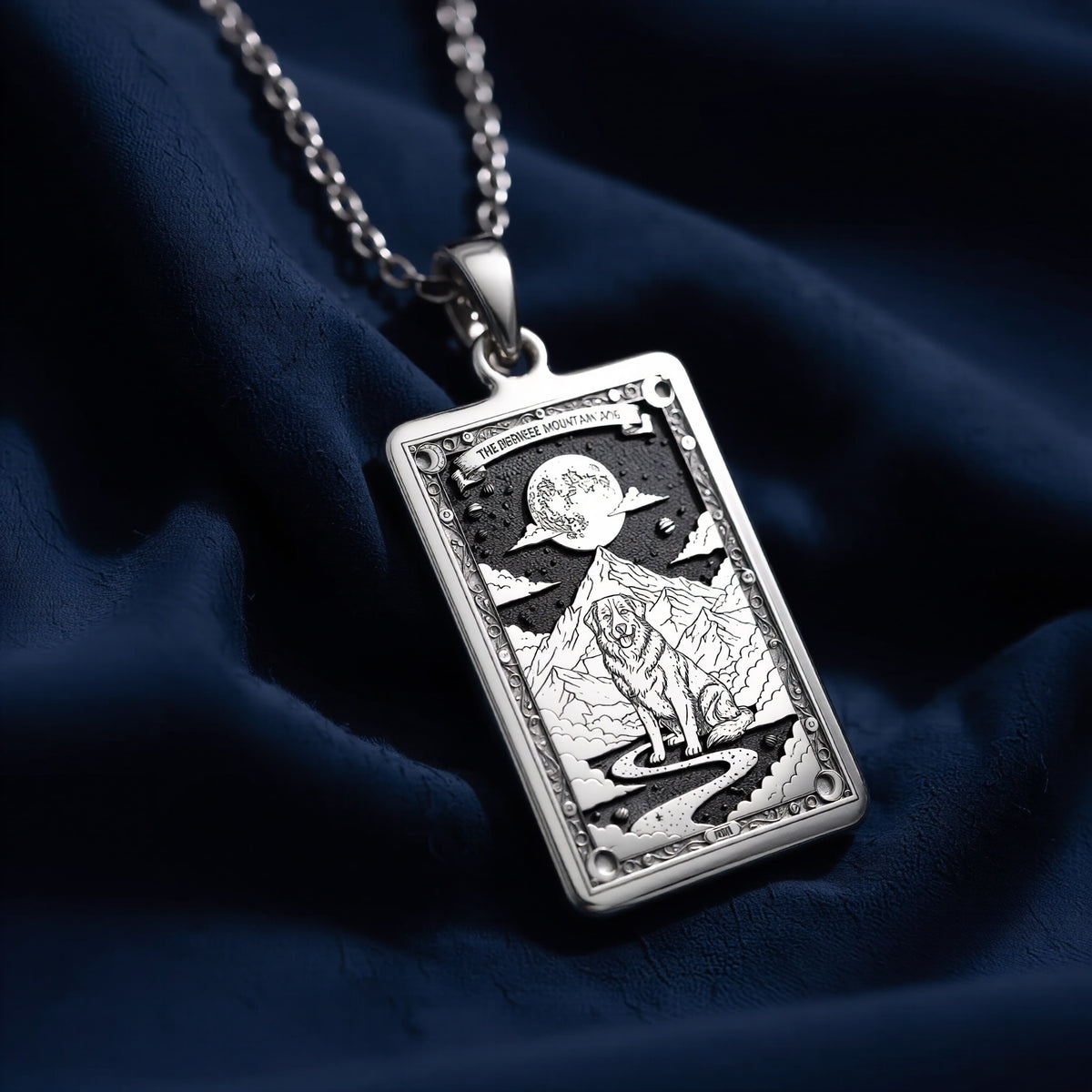 Bernese Mountain Dog Pendant - 925 Sterling Silver